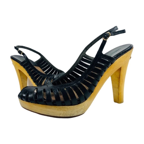 peep toe slingback heels